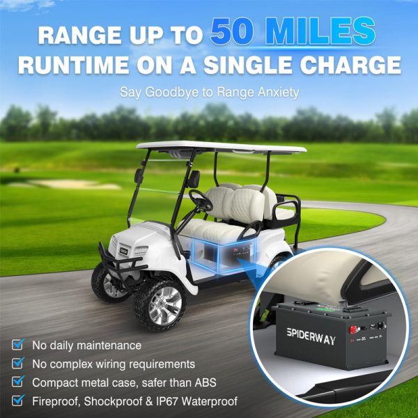 Club CartGolf Cart Battery Chargers51.2V 105Ah lithium battery&charger for golf cart  EZGO and other brands