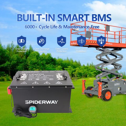 AWPAerial Work Platform Battery24V 105Ah LiFePo4 литиевая батарея для воздушной рабочей платформы