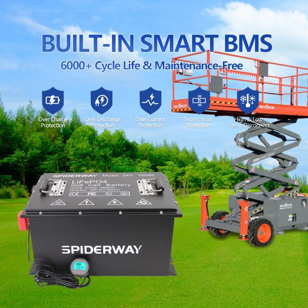 AWPAerial Work Platform Battery24V 105Ah LiFePo4 Μπαταρία λιθίου LiFePo4 για εναέρια πλατφόρμα εργασίας