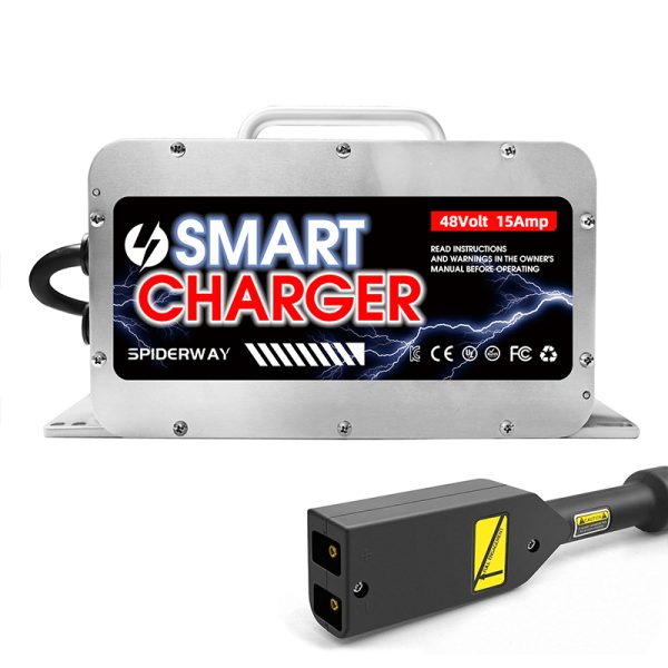 Chargeur de batterieChargeur de batterie pour chariot de golf Chargeur de batterie 48V 15A EZGO TXT D Style Plug pour chariot de golf