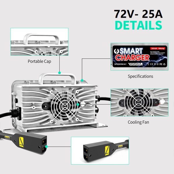 BatterieladegerätGolf Cart Batterieladegeräte72V 25A Batterieladegerät EZGO TXT D Style Stecker für Colf Cart