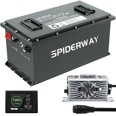 76,8V 150AHBatteria per carrello da golf76,8V 150AH LIFTPO4 Batteria per carrello da golf al litioSmart BMS Garde A Modalità di monitoraggio